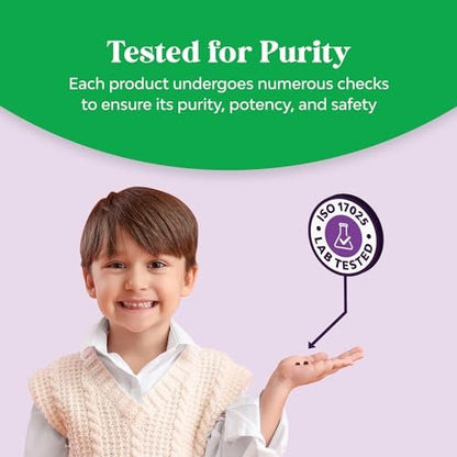 Kids Iron Gummies - Blood Builder Iron Supplements for Kids with Gentle for Stronger Immunity & Energy - Vitamin B12, Folate & Vitamin C Gummies - Vegan GMO & Gluten Free for Toddlers - 60 Count