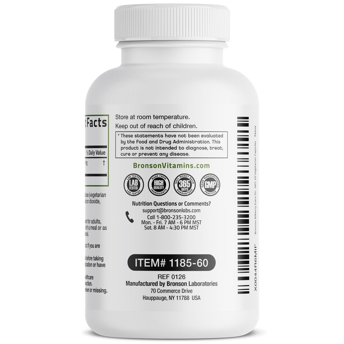 Bronson Bilberry Extra Strength Vaccinium Myrtillus, Promotes Eye Health and Supports Healthy Vision - Non GMO, 60 Vegetarian Capsules - görsel 9