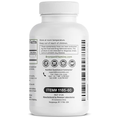 Bronson Bilberry Extra Strength Vaccinium Myrtillus, Promotes Eye Health and Supports Healthy Vision - Non GMO, 60 Vegetarian Capsules