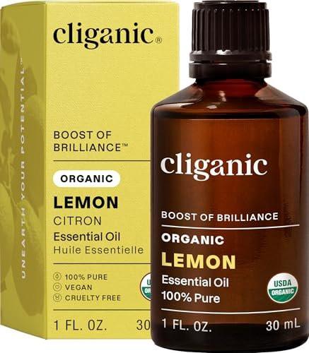 Cliganic USDA Organic Lemon Essential Oil (1oz) - 100% Pure & Natural | Undiluted, for Aromatherapy, Household Cleaning | Non-GMO Verified - görsel 2