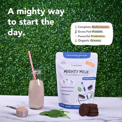 Nurished Cookies & Cream Mighty Milk - Kids – Supports Healthy Growth: Whey protein helps build and repair – Image 3