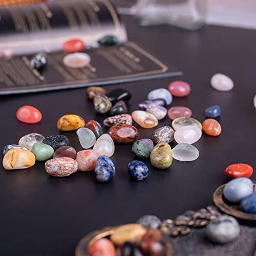 Polished Multicolor Healing Crystal Stone Set, 18 Types - 72 Pcs, 0.5" 10oz Handpicked Tumbled Rocks Stones Gemstones for Healing, Reiki, Meditation, Crafting, Home Decor - görsel 10