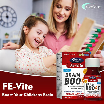 Pediatric FE-Vite Drops | Liquid Iron Supplement | 50ml, 1.66 Fl Oz (Pack of 1)