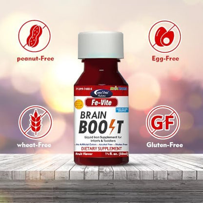 Pediatric FE-Vite Drops | Liquid Iron Supplement | 50ml, 1.66 Fl Oz (Pack of 1)