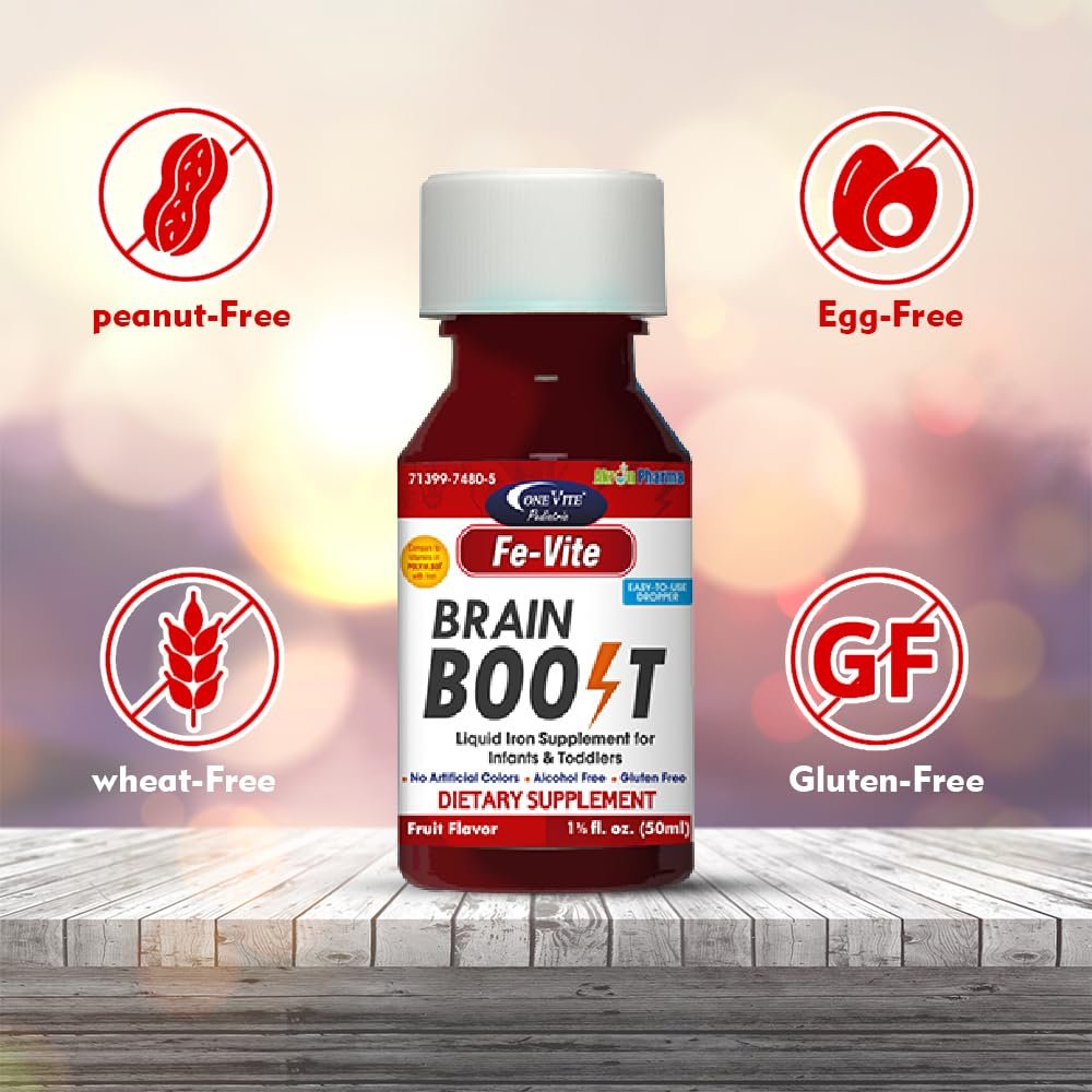 Pediatric FE-Vite Drops | Liquid Iron Supplement | 50ml, 1.66 Fl Oz (Pack of 1) - görsel 10