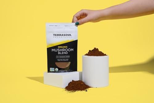 Terrasoul Superfoods Organic Five Mushroom Blend | Reishi, Chaga, Lion’s Mane, Cordyceps, Turkey Tail | USDA Organic, Vegan, Non-GMO, Gluten-Free | Adaptogenic Mushroom Supplement - görsel 6