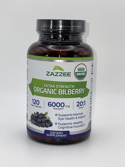 Zazzee USDA Organic Bilberry 20:1 Extract, – Dimensions: 2.5 x 2.5 x 4.5 inches – Image 14