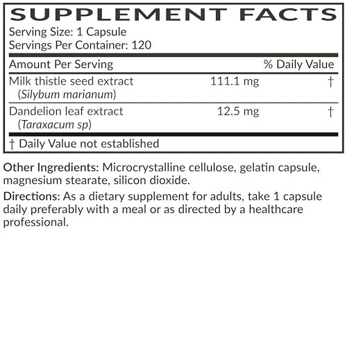 Futurebiotics Milk Thistle Silymarin Marianum & Dandelion Extract Liver Health Support, Antioxidant Support, Detox, 120 Capsules - görsel 3