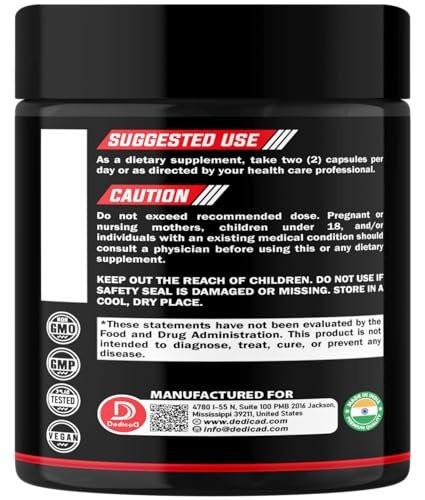 DEDICAD Wormwood Capsules Supplement - Extracted from Black Walnut, Cloves, Turmeric, Apple, Berberine HCl & More - 11 Ingredients Combined for Immune System, Body Management - 60 Capsules - görsel 13