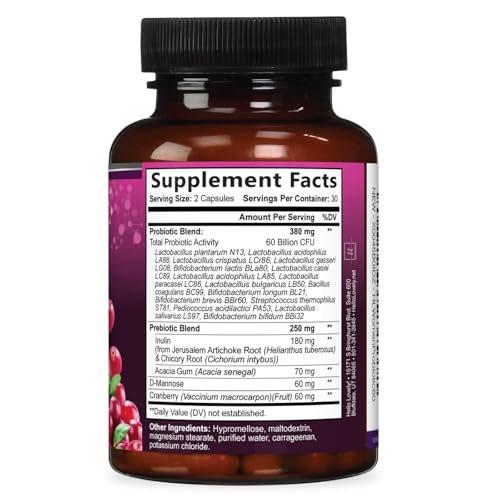 Probiotics for Women - Prebiotic and Probiotic Blend 60 Billion CFU Per Serving - 16 Strain Women's Probiotic for pH Balance & Vaginal Support - Digestive & Immune Support, Bottled USA - 120 Capsules - görsel 11