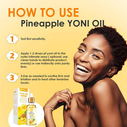 3 Pack Yoni Oil Feminine Oil for Women pH Balance - Feminine Deodorant with Pineapple Peach Strawberry Essential Oil, 1 fl oz/pc