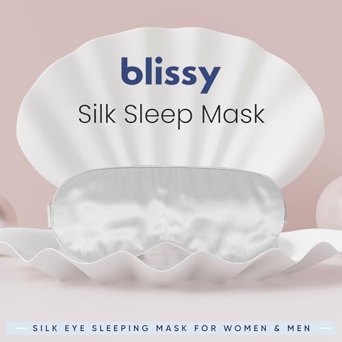 Blissy Silk Sleep Mask - Eye Sleeping Mask – Breathable and Temperature Regulating: Silk naturally wicks moisture – Image 16
