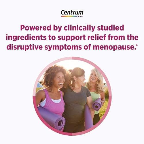 Centrum Complete Multivitamin Supplement + Hot Flash Support Menopause Support Tablets, with Clinically Studied geniVida, 30 Count - görsel 3