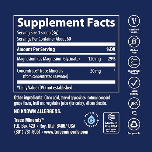 Grape Magnesium Glycinate Powder by Trace – Dimensions: 3.67 x 3.67 x 3.0 inches – Image 11