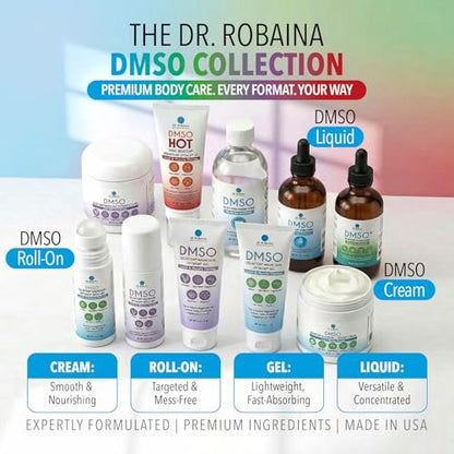 Dr. Robaina Lavender DMSO Cream - 99.9% Pure DMSO Pharmaceutical Grade | Formula with Zechstein Magnesium, Arnica, Aloe Vera, Vitamin E - 4 oz
