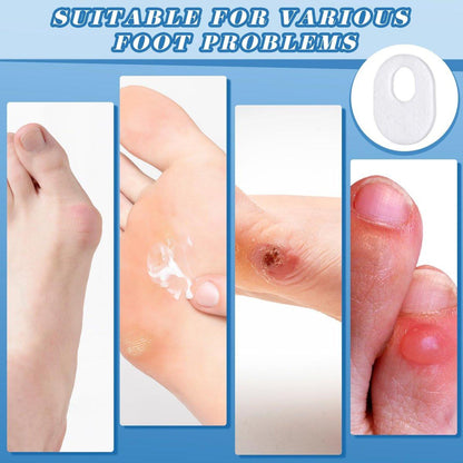 WILLBOND 120 Pcs Callus Pads Soft Felt Callus Oval Shape Corn Pads for Bottom of Foot Adhesive Foot Corn Cushion for Men and Women Feet Toes Heel Pain Relief (White)