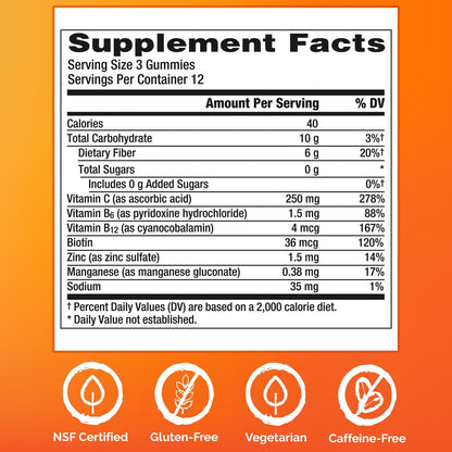 Emergen-C Zero Sugar Immune Support Adult Gummies - 36 Count