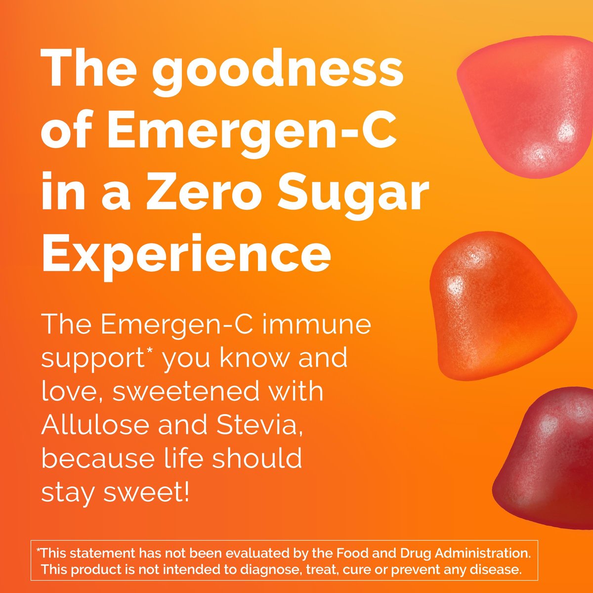 Emergen-C Zero Sugar Immune Support Adult Gummies - 36 Count - görsel 5