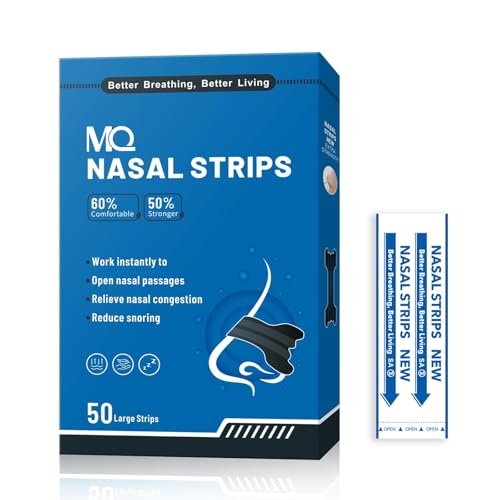 MQ 50ct Nasal Strips for Snoring Black Nose Strips for Breathing Extra Strength Snore Strips to Open Nasal Passages, External Nasal Dilators, Relieve Nasal Congestion - görsel 13