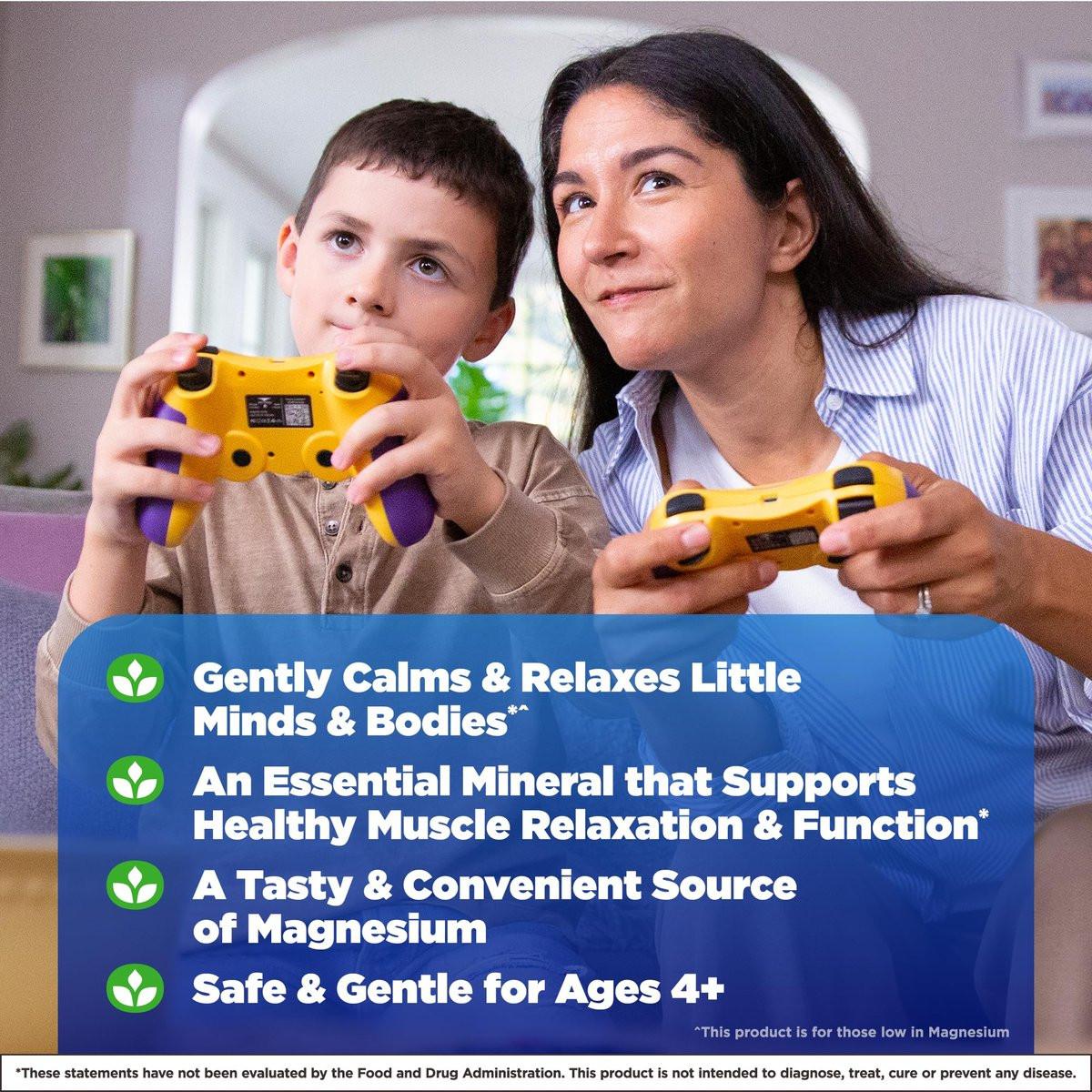 Natrol Kids Magnesium Citrate Gummies, Gently Calm and Relax Little Minds and Bodies, Plus Support Healthy Muscle Relaxation and Function, 30 Razzilicious Gummies, Up to a 30 Day Supply - görsel 5