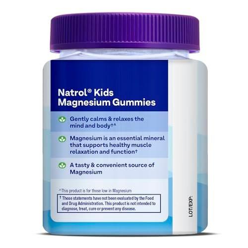 Natrol Kids Magnesium Citrate Gummies, Gently Calm and Relax Little Minds and Bodies, Plus Support Healthy Muscle Relaxation and Function, 30 Razzilicious Gummies, Up to a 30 Day Supply - görsel 18