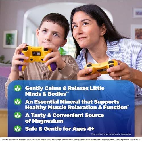 Natrol Kids Magnesium Citrate Gummies, Gently Calm and Relax Little Minds and Bodies, Plus Support Healthy Muscle Relaxation and Function, 30 Razzilicious Gummies, Up to a 30 Day Supply - görsel 6