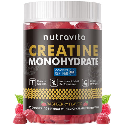 Nutravita Creatine Monohydrate Gummies for – 5g Creatine Monohydrate per Serving: Clinically studied dosage to – Image 1