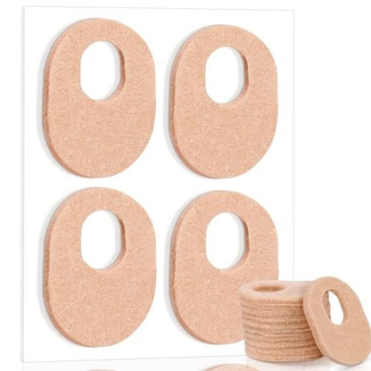 WILLBOND 48 Pack Callus Pads Soft 1/4" Thick Oval Shape Corn Pads 1/8" Felt Callus Cushions Adhesive Corn Protectors for Men Women Feet Toes Pain Relief (Nude, 1/8 Inch)