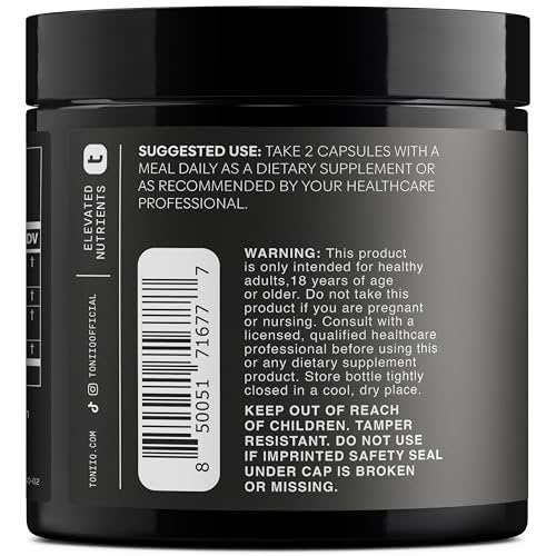 Toniiq Ashwagandha - Ultra High Potency 40:1 Extract with 25% Withanolides - Wild Harvested in India - Highly Concentrated & Third-Party Lab Tested - 60 Capsules - görsel 13