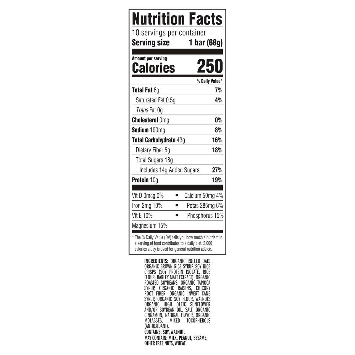 CLIF BAR - Energy Protein Bars - Oatmeal Raisin Walnut - Made with Organic Oats - Energy Bars - Non-GMO - (10 Pack) - görsel 13