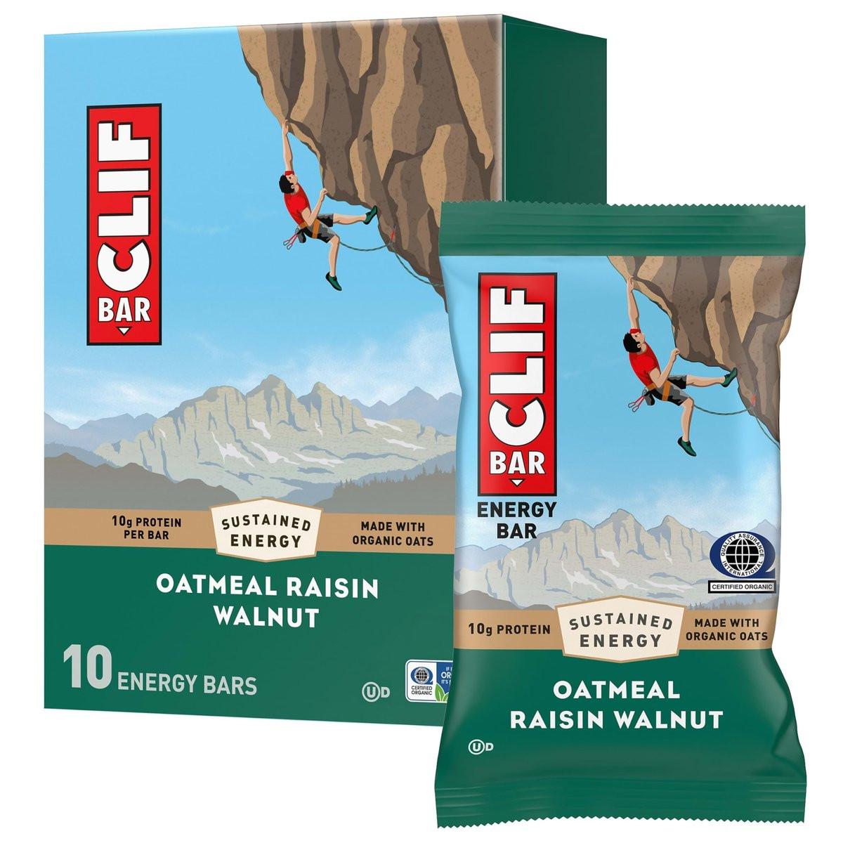 CLIF BAR - Energy Protein Bars - Oatmeal Raisin Walnut - Made with Organic Oats - Energy Bars - Non-GMO - (10 Pack) - görsel 3