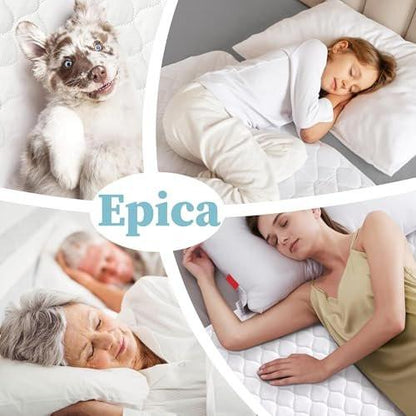 Epica Bed Pads Washable Waterproof - 34"x52" (Pack of 2) Incontinence Bed Pads for Adults, Waterproof Mattress Pad to Protect Bed from Stains, Bed Wetting Pads for Home & Hospital Use (300 Washes)