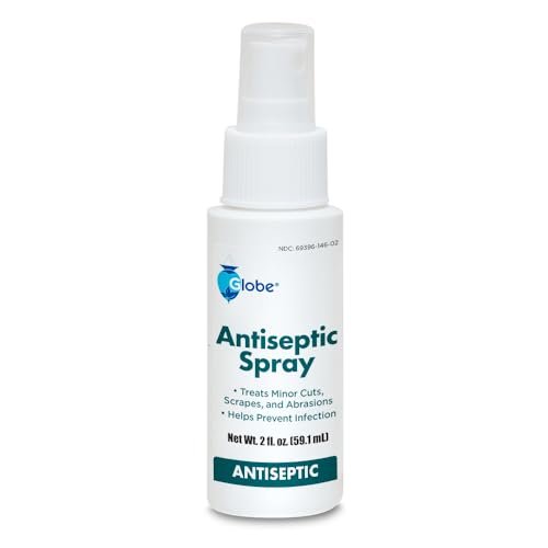 Globe First Aid Antiseptic Spray, Wound Cleaner, Benzalkonium Chloride for Minor Cuts, Scrapes and Burns, 2-Ounce (3 Pack) - görsel 15