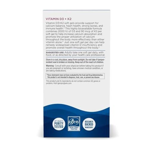 Nordic Naturals Vitamin D3 + K2, Orange Taste - 60 Soft Gels - Synergistic Support for Bones, Immune Function & Calcium Balance - Non-GMO - 60 Servings - görsel 4