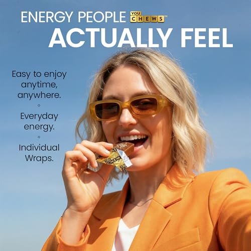 YouChews Coffee Chews - Grab & Go Energy with 100mg per Chew of Clean, Green Caffeine. With Real Organic Ingredients, Low Sugar, Great Bold Taste & Long Lasting Energy Boost (30 Chews Pack) - görsel 9