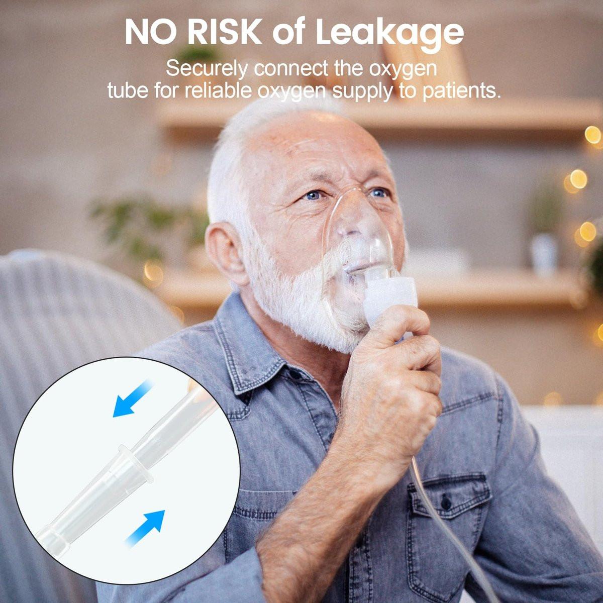 5 Foot High Flow Oxygen Tube Extension - Transparent, Crush Resistant, PVC, Pack of 3 Tubes - görsel 5