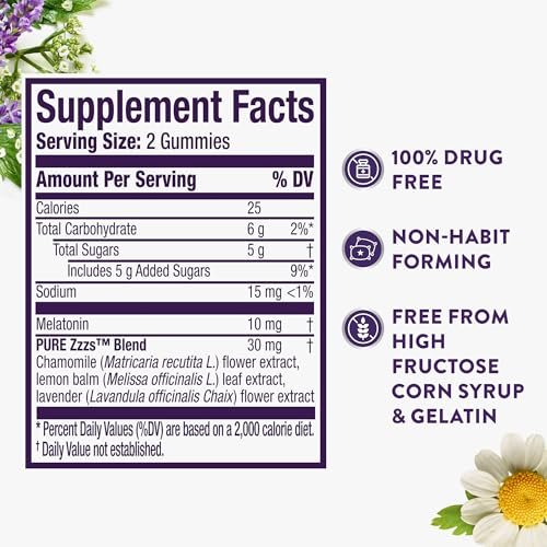 ZzzQuil Pure Zzzs Advanced Melatonin – Active Ingredient: Melatonin (10 mg per gummy) – Image 7
