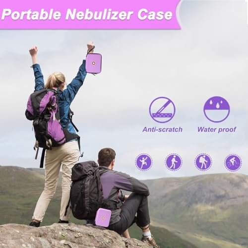Klawdsky Carrying Case for Portable Nebulizer, Travel Medical Bag, Hard Emergency Medical Bag for Inhaler Spacer Case for Adults (Bag Only) (Purple) - görsel 4
