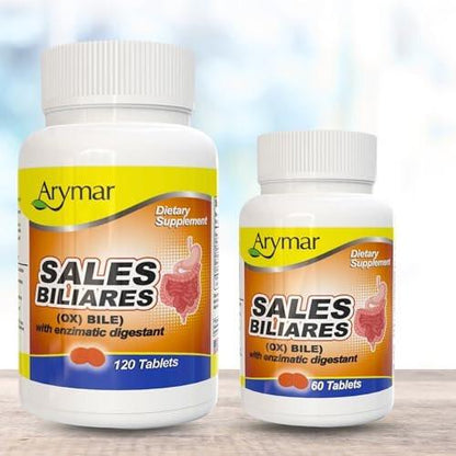 Arymar Sales Biliares Ox Bile with Digestive Enzymes 60 Tabs