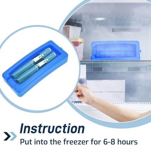 Cruxer Insulin Cooler Pen Travel Case TSA Approved, Refrigerated Medical Bag with Protective Ice Brick, Diabetes Organizer Medication Insulated Cold Pack, Keep Medicine Cool While Traveling Diabetic Kit - görsel 8