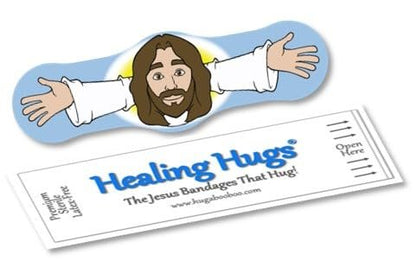 Healing Hugs Jesus Bandages - Premium Adhesive Hugging Jesus from Hug-a-BooBoo, The Jesus Bandages that Hug! 24 Count Box