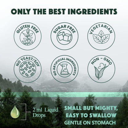 Calcium Magnesium Zinc Liquid Drops with Vitamin D3 K2, High Potency Calcium Magnesium Supplement w/Magnesium Complex, Zinc, Theanine丨Gluten Free丨 for Immune, Bone,Muscle, Mood & Sleep Support