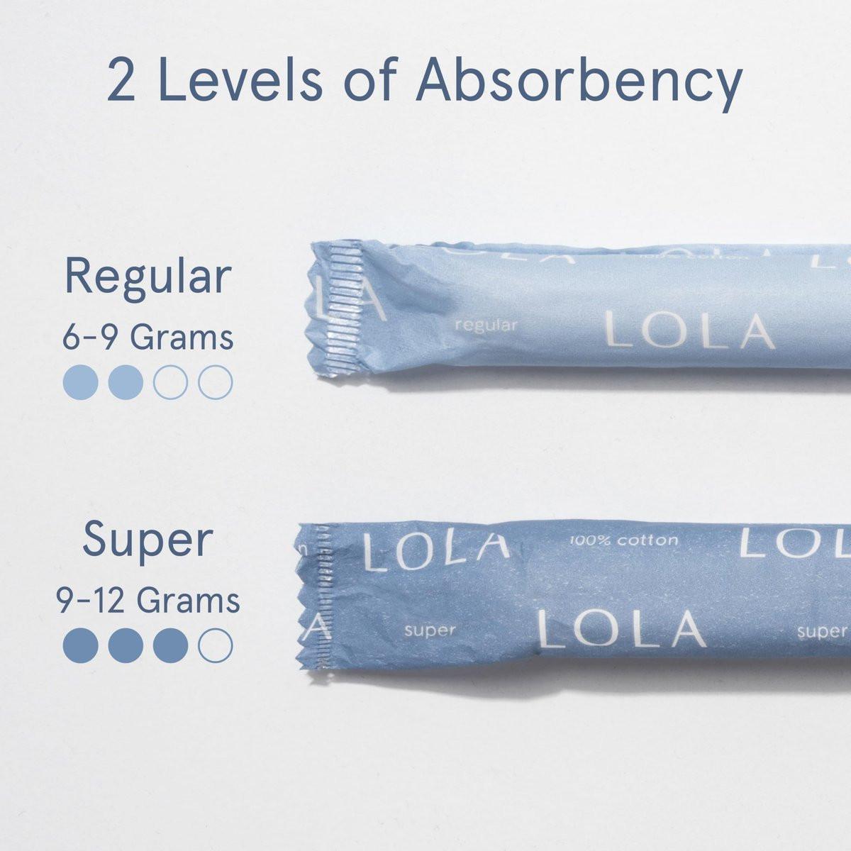 LOLA 100% Organic Cotton Tampons with Cardboard Applicator, 36 Count (2 Packs of 18) - Tampons Regular, Period Feminine Hygiene Products, HSA FSA Approved Products Feminine Care - görsel 8