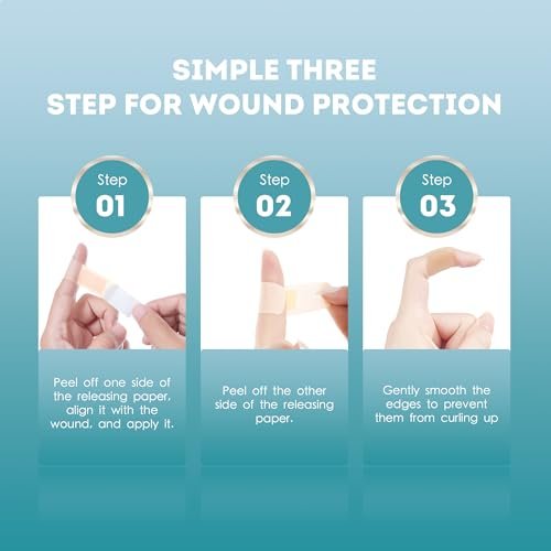 Ourmed Flexible Fabric Adhesive Bandages, 100 Count, Latex Free First Aid Bandage with Non-Stick Pad for Wound Care, Cuts, Scrapes, Blisters, Assorted Sizes - görsel 3