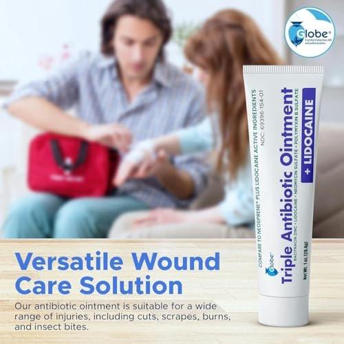 Globe (4-Pack) Lidocaine First Aid Antibiotic Ointment 1 Oz - Maximum Strength Pain Relief & Infection Protection - Numbs Skin Fast with Lidocaine - Emergency Use & Infection Protection - görsel 12