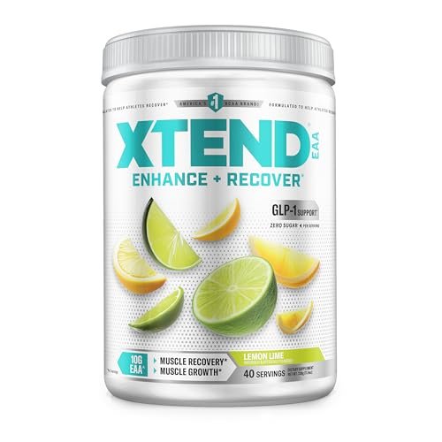 Xtend EAA + BCAA Powder for Muscle Recovery & Lean Muscle Growth, 9 Essential Amino Acids for Intra Workout or Post Workout Recovery, 10g EAAs Per 2 Servings, Lemon Lime 40 Servings - görsel 3