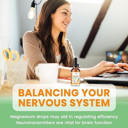 Magnesium Glycinate Liquid Drops, 1000mg of Liquid Magnesium Complex Supplement for Sleep, Nerve, Energy, Muscle, Bone, Calm & Digestion, High Absorption, 2 Fl Oz, Sugar-Free Pineapple Flavor - görsel 10