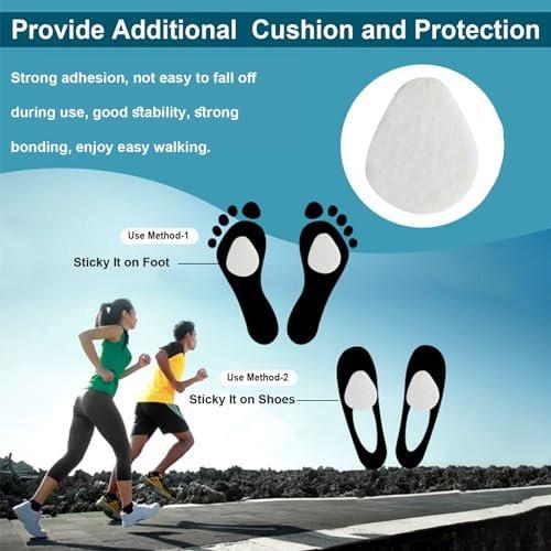 Misorita Metatarsal Pads for Women and Men 40 Pieces, Felt Ball of Foot Cushion, Adhesive Forefoot Pads Forefoot Cushion Pads, Foot Pads for Forefoot and Sole Support, Metatarsalgia Mortons Neuroma - görsel 3