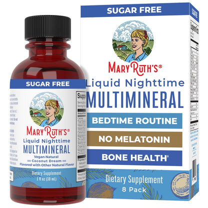 MaryRuth's Liquid Nighttime Multimineral – Melatonin-Free Formula: Supports natural sleep cycles without relying – Image 1