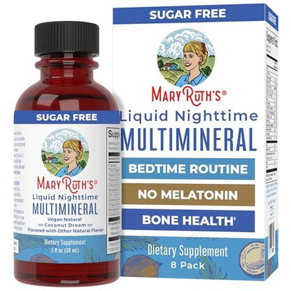 MaryRuth's Liquid Nighttime Multimineral – Magnesium Citrate: Known to help relax muscles and support nervous – Image 2